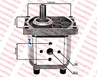 Гидравлический насос (шестеренчатый) CBT-E314 левого вращения, привод шлиц, выход 90