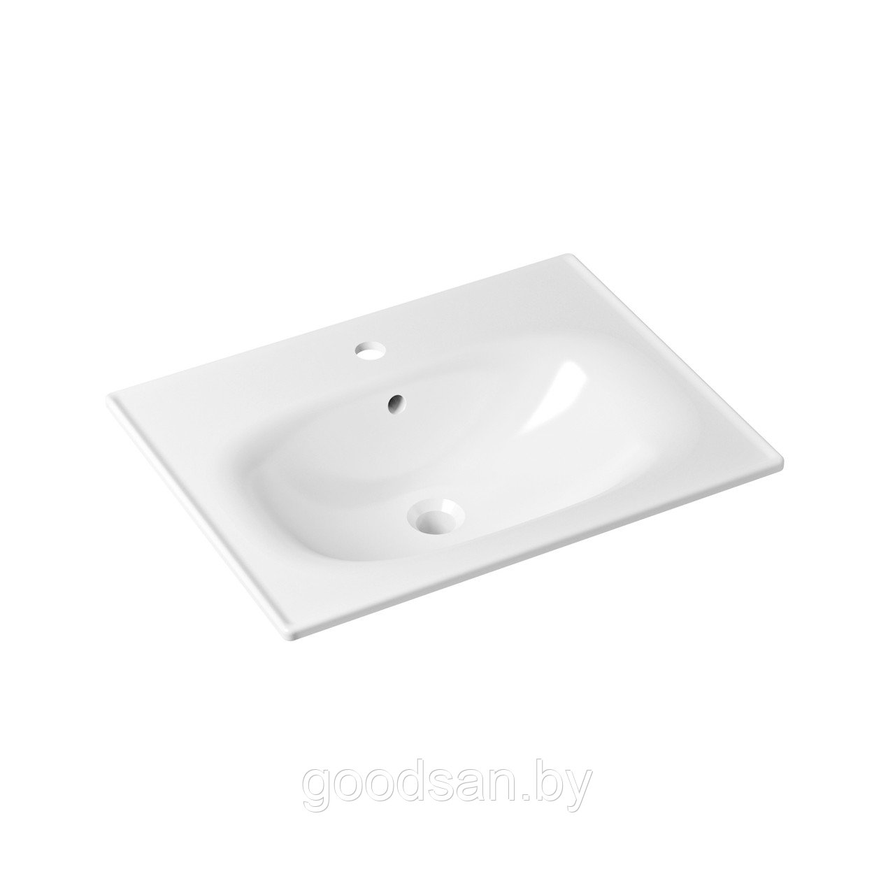 Встраиваемая сверху Lavinia Boho Bathroom Sink 33312010 (60*46 см, прямоугольная, с отверстием под см - фото 2 - id-p219649527