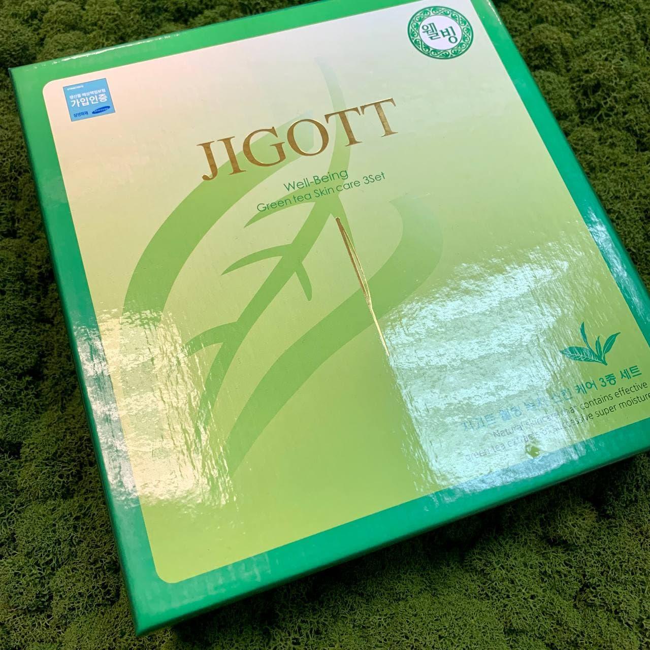 Набор косметический для лица с экстрактом зеленого чая Jigott Well-Being Green Tea Skin Care 3Set - фото 2 - id-p219649916