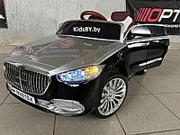 Детский электромобиль RiverToys М001БХ (черно-серебристый глянец) Mercedes Полноприводный