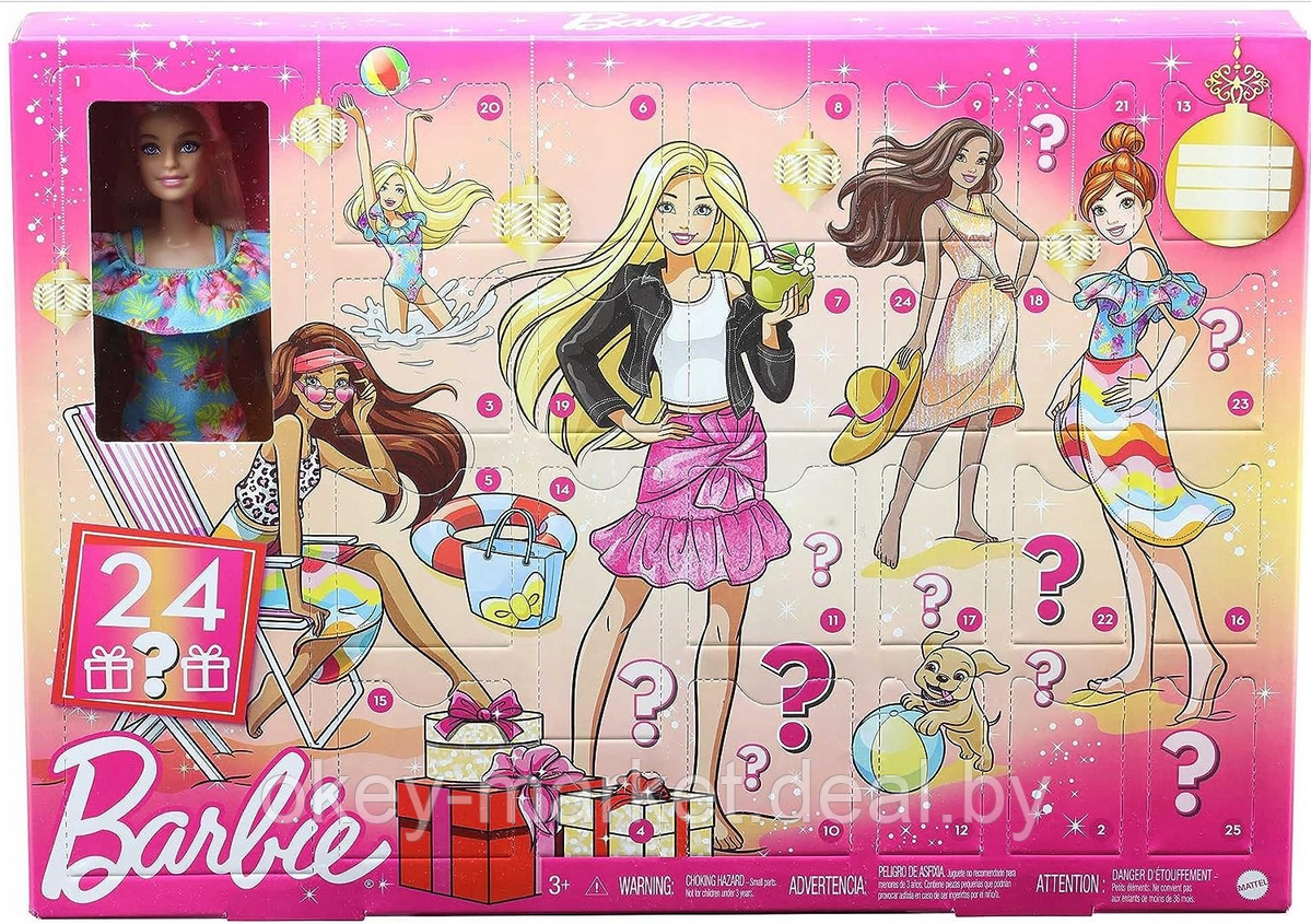 Адвент-календарь Barbie с куклой и 24 сюрпризами GYN37 - фото 10 - id-p219650907