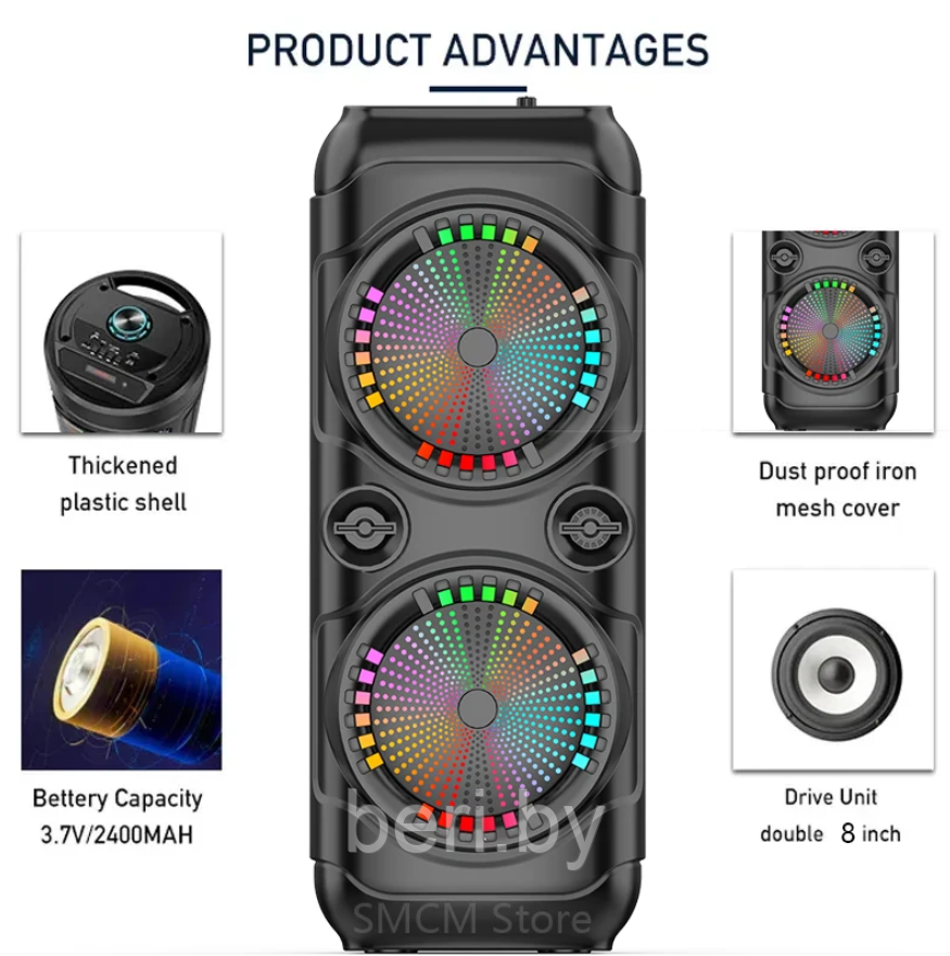 ZQS-8229 Акустическая колонка напольная Bluetooth Sing-e, микрофон - фото 6 - id-p219650983