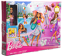 Адвент-календарь Barbie 2023 с куклой и 24 сюрпризами HKB09