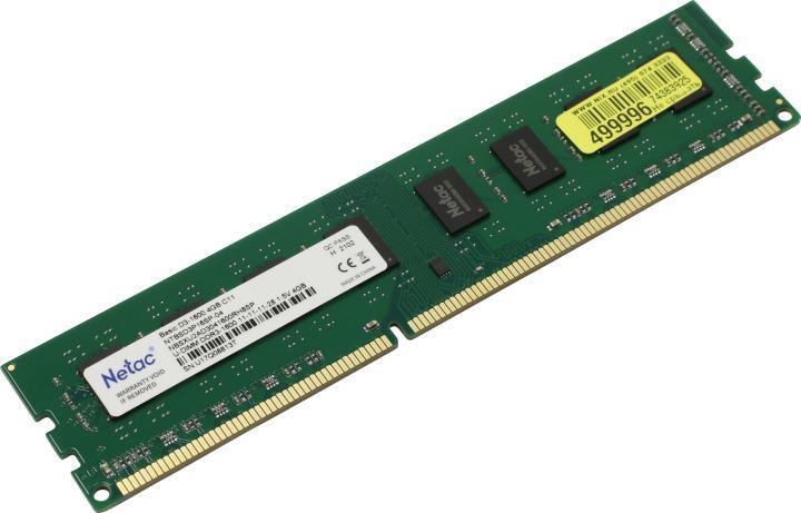 Оперативная память Netac Basic NTBSD3P16SP-04 DDR3 DIMM 4Gb PC3-12800 - фото 1 - id-p212718374