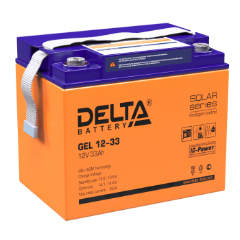 Аккумулятор Delta GEL 12-33 (12V 33Ah) для UPS - фото 1 - id-p219651092