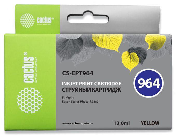 Картридж струйный Cactus CS-EPT964 желтый (13мл) для Epson Stylus Photo R2880 - фото 1 - id-p212726783