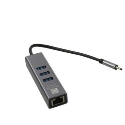 5bites UA3C-45-12BK Кабель-адаптер USB3.1 / 3*USB3.0 / RJ45 1G / AL / GREY - фото 1 - id-p219651319