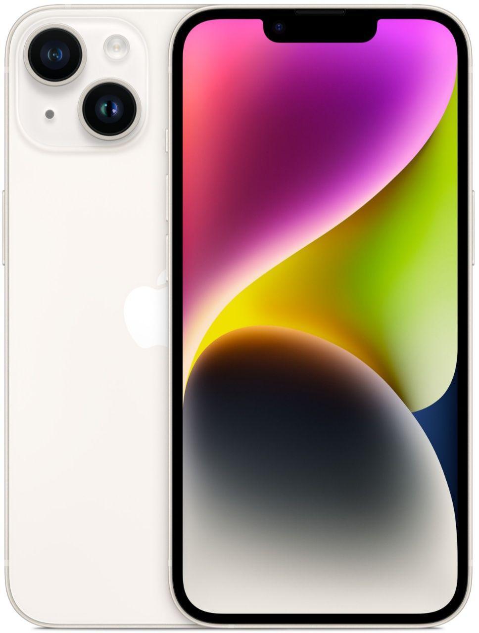 Смартфон Apple iPhone 14 A2882 128Gb 6Gb сияющ.зв. 3G 4G 6.1" OLED 1170x2532 iOS 16 12Mpix 802.11 a/ - фото 1 - id-p219651247