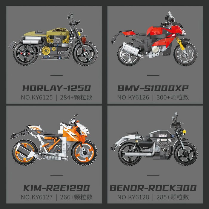 Конструктор Мото «Спортивный мотоцикл», 300 деталей - фото 10 - id-p219653047
