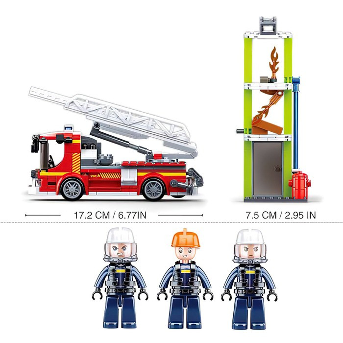 Конструктор Пожарный «Машина с лестницей», 343 детали - фото 2 - id-p219653106
