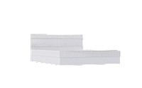 Кровать Оливия 1,6м с ПМ - Белый / Белый глянец холодный (МИФ)