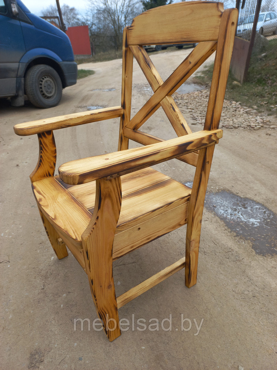 Кресло-трон садовое и банное из массива сосны "Прованс Эко Премиум №2" - фото 4 - id-p219655678