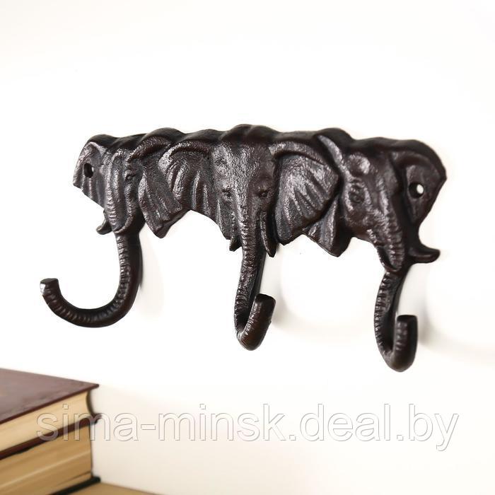 Крючки декоративные металл "Три слона" 12х25,5х4 см - фото 2 - id-p219655942