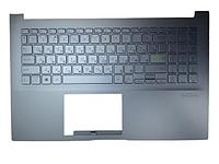 Верхняя часть корпуса (Palmrest) Asus VivoBook 15 X513, K513E, с клавиатурой, серебристый, подсветка, RU