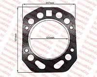 Прокладка головки блока цилиндров ГБЦ R195/195N 105 мм (без хвоста)