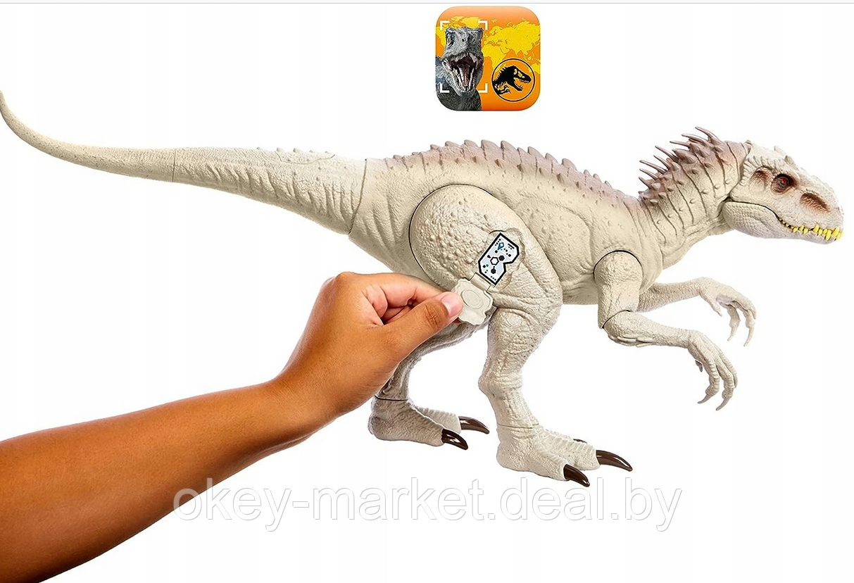 Фигурка динозавра Jurassic World Индоминус Рекс HNT63 свет + звук - фото 5 - id-p219661518
