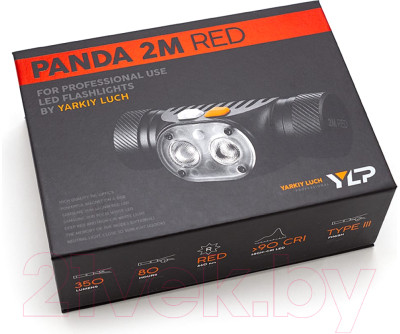 Фонарь Яркий Луч YLP Panda 2M-RED LH351D+RED 18650 - фото 7 - id-p219661755