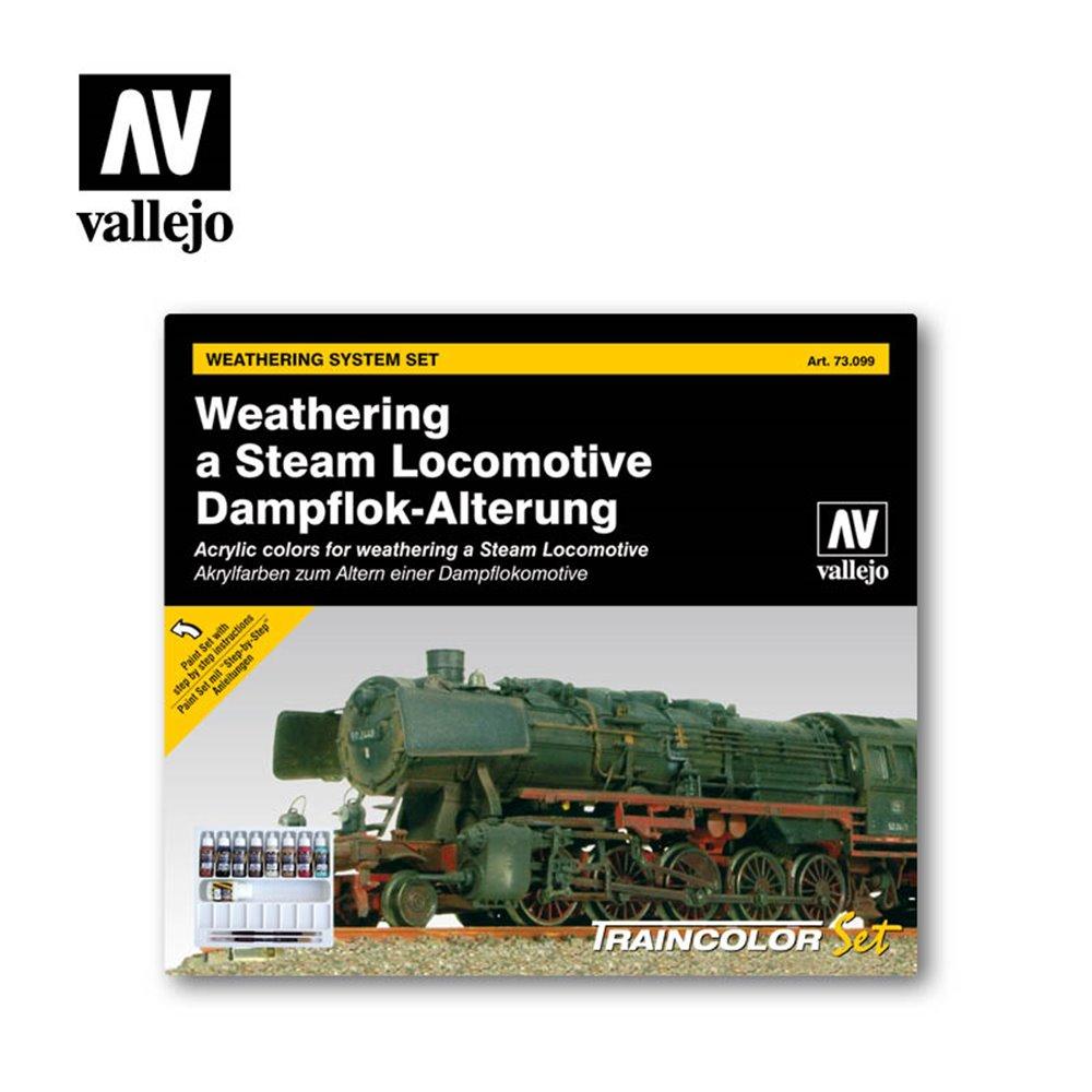 Набор для покраски моделей поездов Train Colour Set 12 предметов, Vallejo
