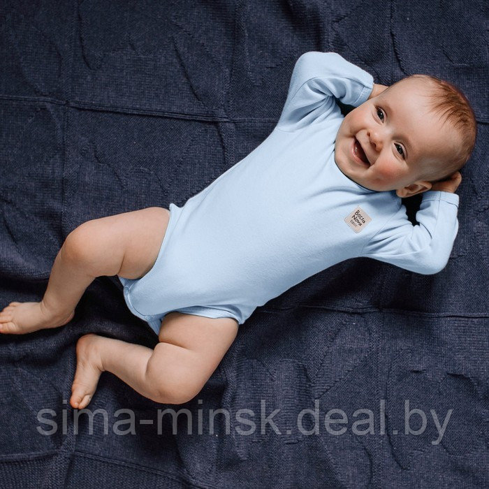 Плед для новорожденных, размер 120x85 см, цвет синий - фото 1 - id-p219664476