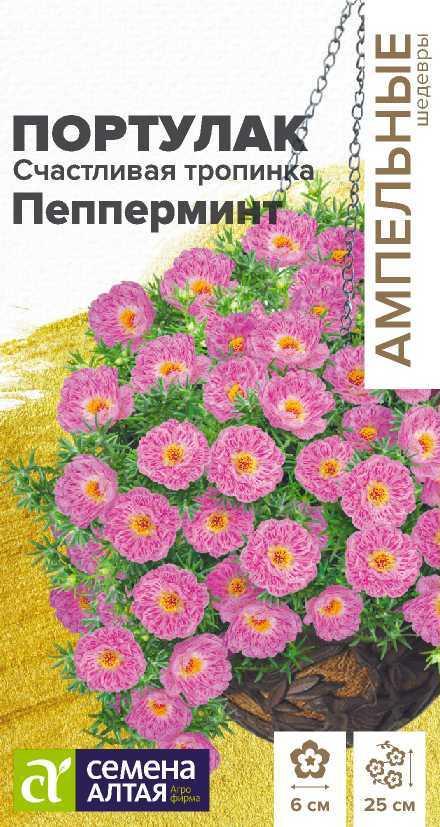 Портулак Счастливая тропинка Пепперминт 5шт Семена Алтая