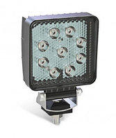 Фара рабочая LED 27W/30 (9x3W) 3100 lm (spotlight - узкий луч) квадратный корпус