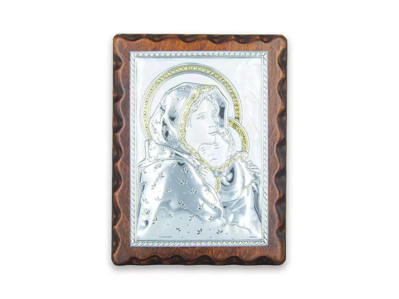 Икона Образ Святая Мария с младенцем 13х11,5 см. - фото 1 - id-p219665326