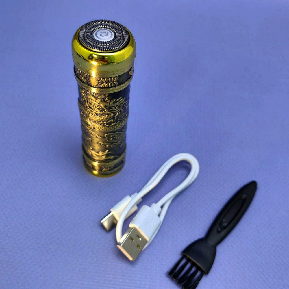 Винтажная мини электробритва Razor MJY-6189 в стиле ANTIC (питание USB или аккумулятор, 500 mAh) - фото 5 - id-p219668059