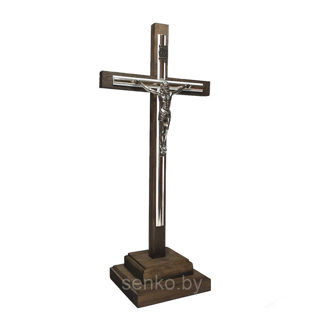 Крест деревянный на подставке 32 см - фото 2 - id-p219668007
