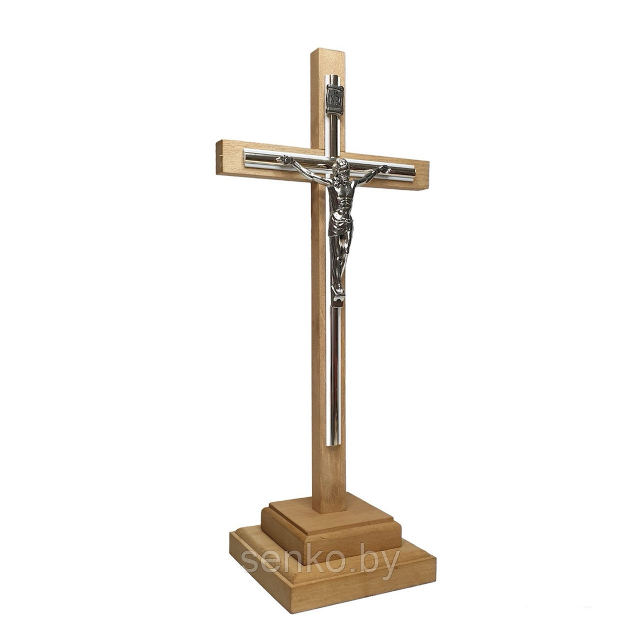 Крест деревянный на подставке 32 см - фото 3 - id-p219668007