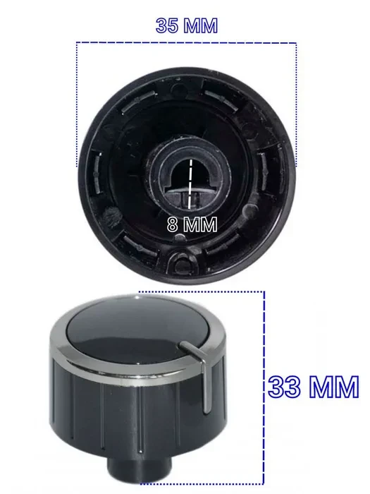 Ручка переключения для плиты универсальная (черный) - фото 3 - id-p219602653