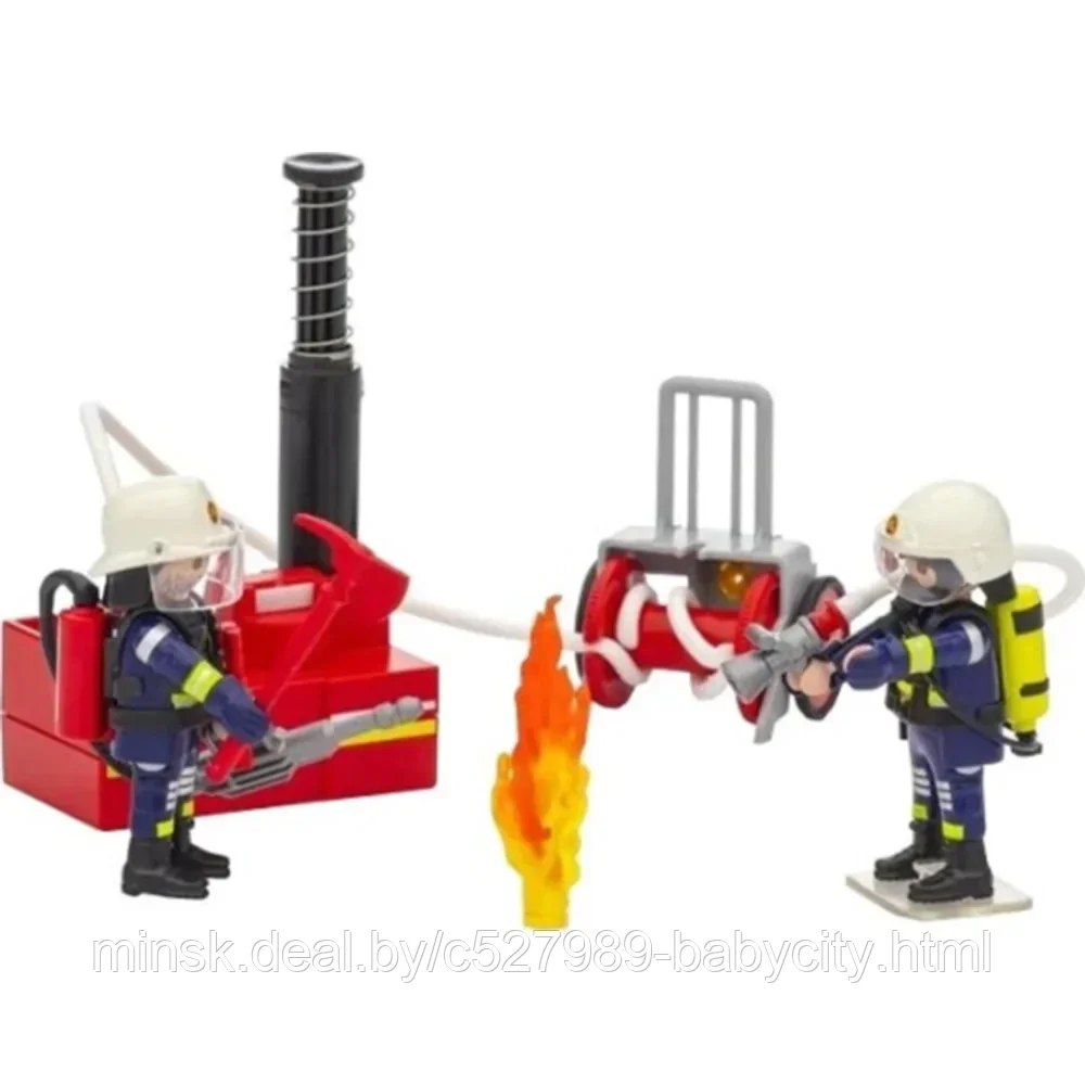 Иг­ро­вой набор машинки «Playmobil» По­жар­ные с во­дя­ным на­сосом - фото 1 - id-p219668360