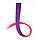 Цветная прядь для волос Двухцветная, на заколке, 5,5 гр, фиолетовый/розовый, 50х3,3 см (арт.6245530), фото 3