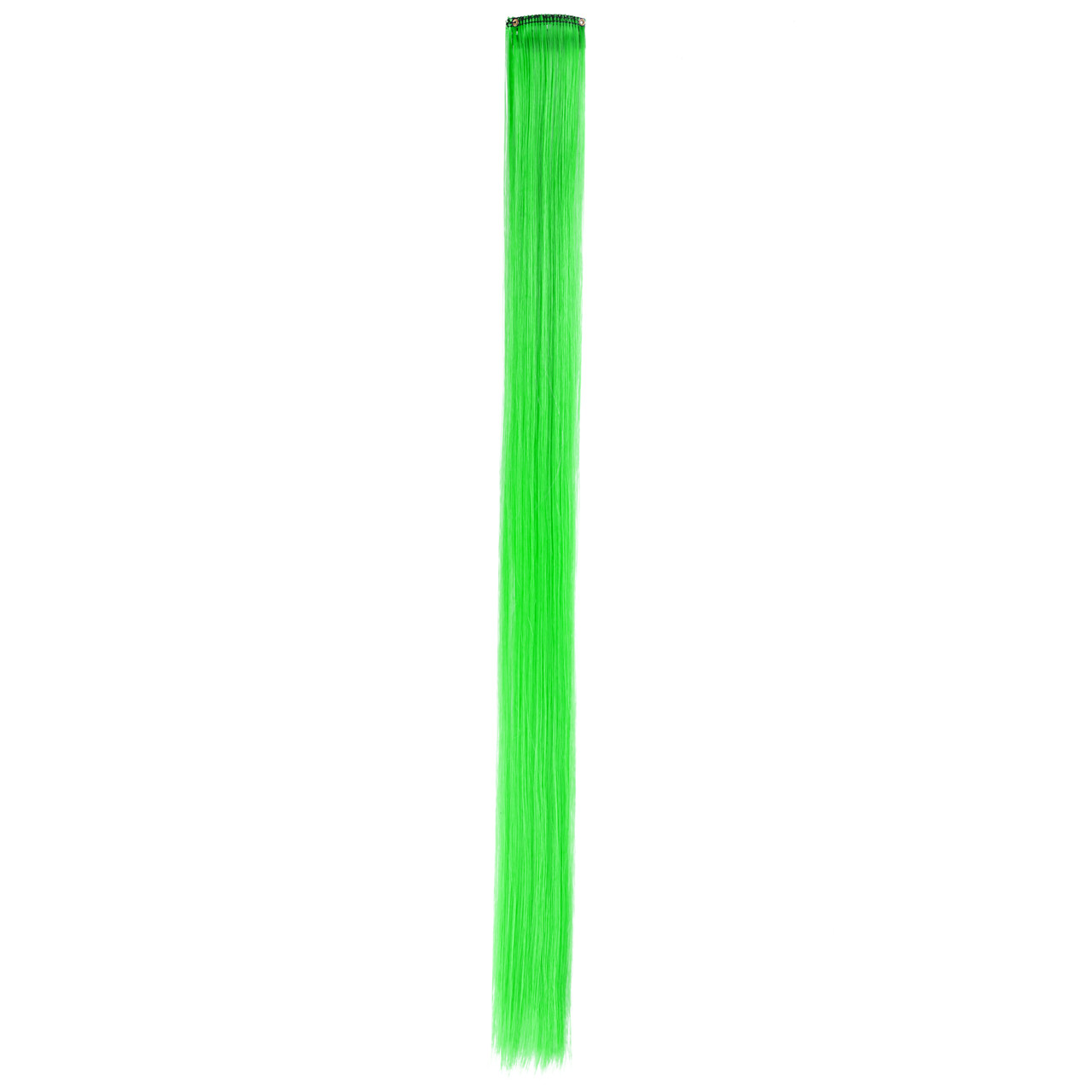 Цветная прядь для волос Зеленая, на заколке, 5 гр, 50х3,3 см, 2 шт (арт.6245518) - фото 3 - id-p219669222