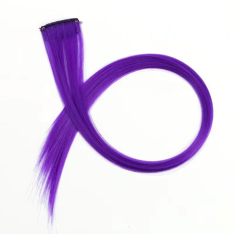 Цветная прядь для волос Фиолетовая, на заколке, 5 гр, 50х3,3 см, 2 шт (арт.6245521) - фото 3 - id-p219669224