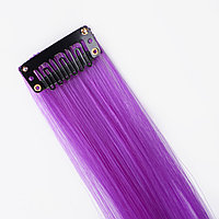 Цветная прядь для волос Фиолетовая, на заколке, 5 гр, 50х3,3 см, 2 шт (арт.6245521)