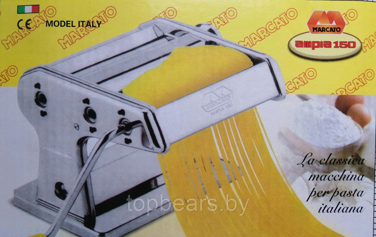 Машинка тестораскаточная Pasta Maker Deluxe для приготовления пасты (лапши) 150мм - фото 1 - id-p219669272