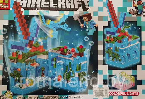 Детский конструктор Minecraft Нападение на крепость Майнкрафт GT-110 серия my world аналог лего lego LED - фото 2 - id-p219669203