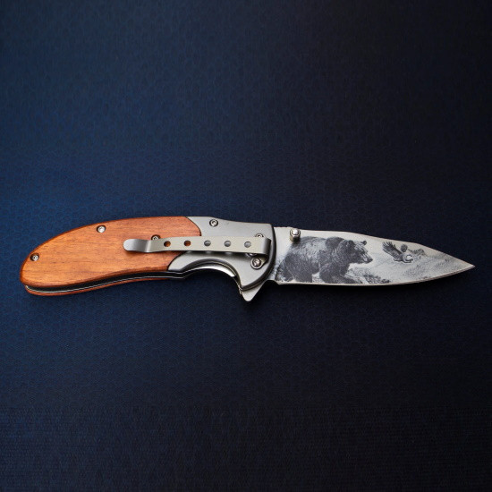 Нож механический складной Медведь - фото 2 - id-p219669939