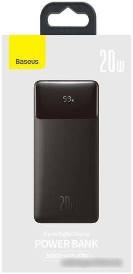 Внешний аккумулятор Baseus Bipow fast charge 20W 30000mAh (черный) - фото 5 - id-p219669414