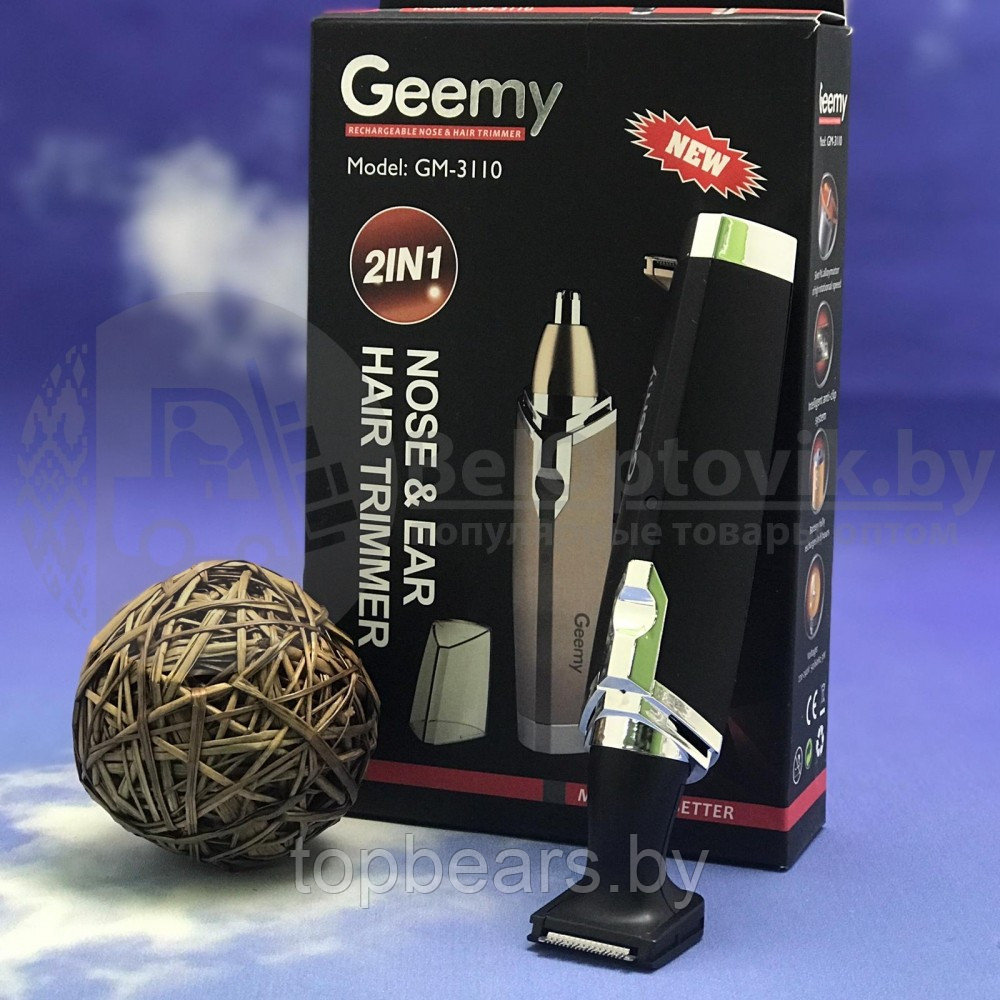 Универсальный аккумуляторный триммер Geemy GM-3110 для стрижки волос 2 в 1 - фото 2 - id-p219669974