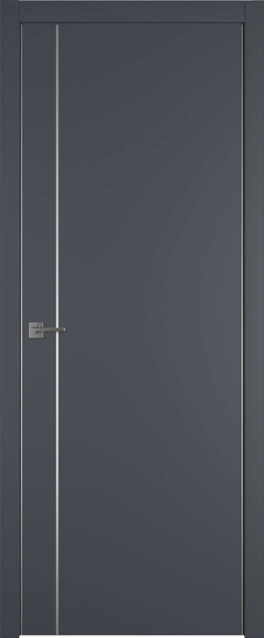 Межкомнатная дверь Urban 1 V цвет Onyx кромка Silver Edge