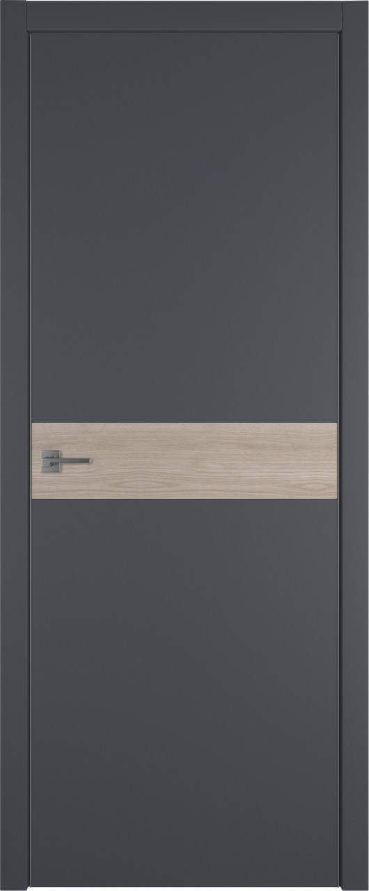 Межкомнатная дверь Urban  H   цвет Onyx  вставка Red Oak цвет Onyx  кромка Silver Edge