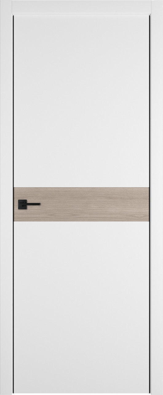 Межкомнатная дверь Urban  H  цвет  Ice  вставка Red Oak кромка Black Edge