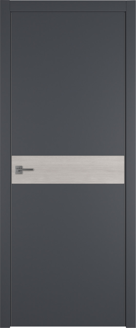 Межкомнатная дверь Urban  H цвет Onyx  вставка Stone Oak    кромка Silver Edge