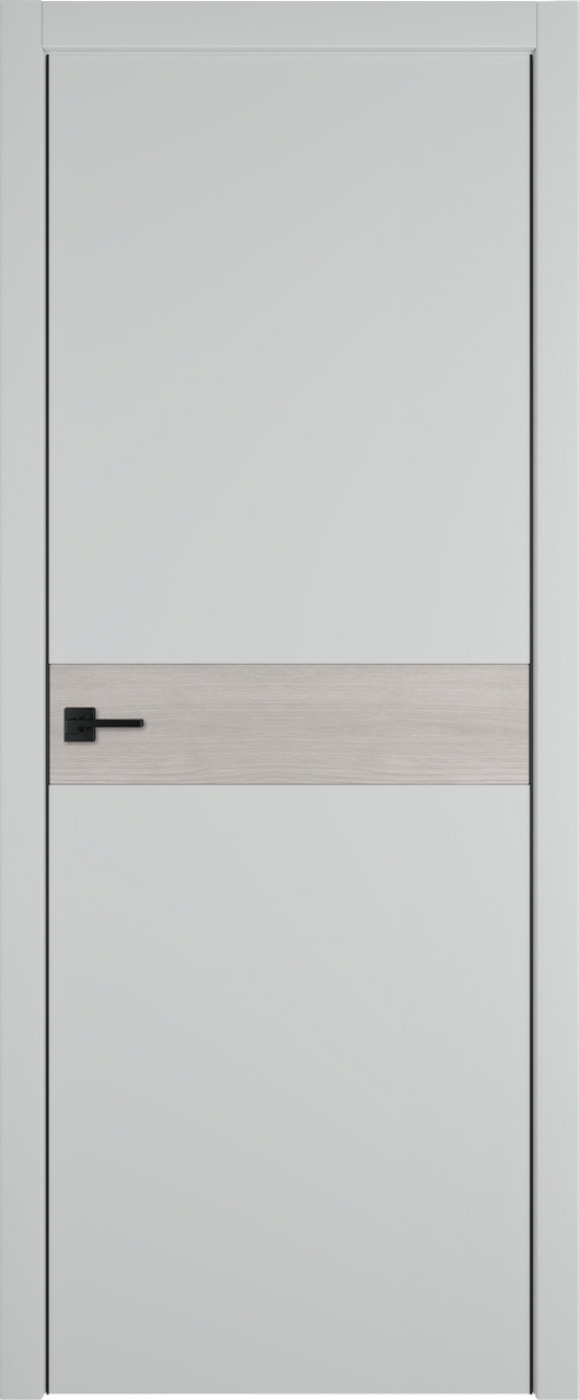 Межкомнатная дверь Urban  H   цвет Steel  вставка Stone Oak   кромка Black Edge
