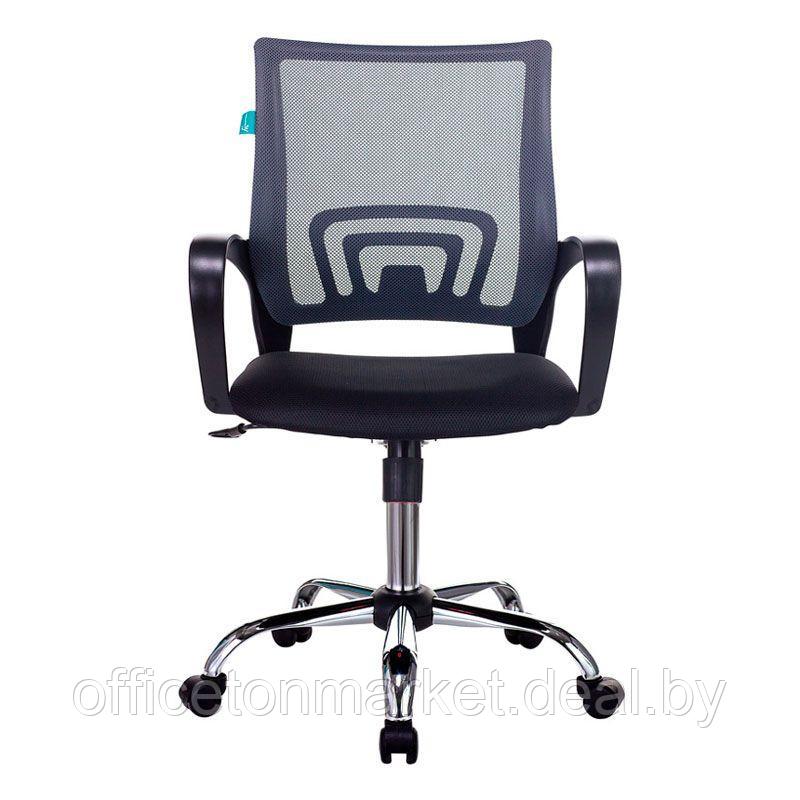 Кресло д/персонала Бюрократ "CH-695NSL", ткань, хром, темно-серый, черный - фото 2 - id-p219668293
