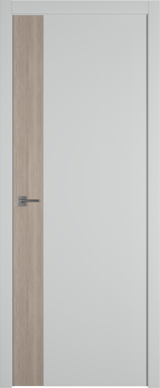 Межкомнатная дверь Urban  V   цвет Steel   вставка Red Oak    кромка Silver Edge