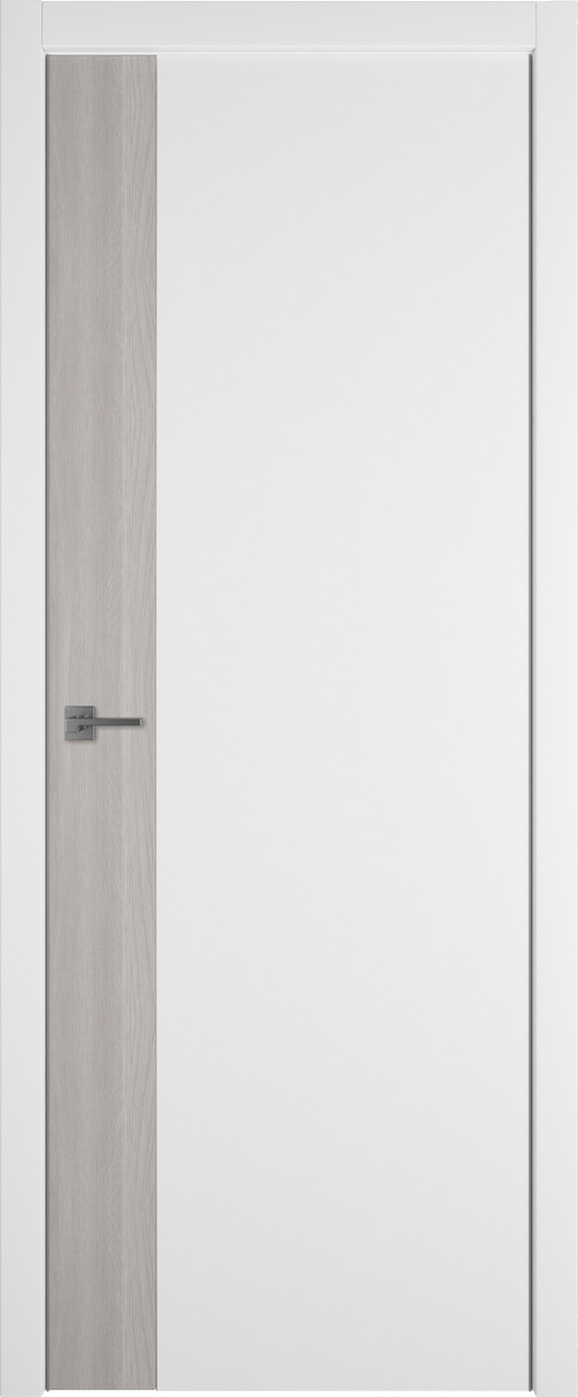 Межкомнатная дверь Urban  V   цвет  Ice  вставка Stone Oak   кромка  Silver Edge