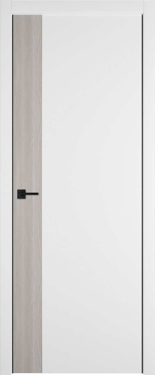 Межкомнатная дверь Urban  V    цвет Ice    вставка Stone Oak     кромка Black Edge
