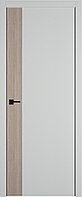 Межкомнатная дверь Urban  V   цвет Steel   вставка Red Oak     кромка Black Edge